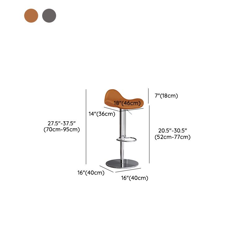 Industrial Adjustable Bar Stool Leather Backrest Counter Stool for Bristol Clearhalo 'Bar Furniture' 'Bar Stools' 'bar_stools' 'furn' 'furn_bar_stools' 'Furniture' 'Kitchen & Dining Furniture' 1200x1200_4dc03006-cbe1-4db6-9800-71e8cb4d0c10