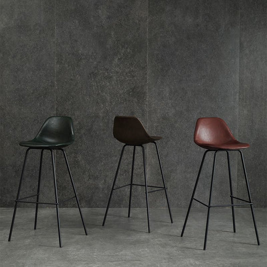 Black Metal Bar Stool Scandinavian Low Back Bristol Counter Stool with Bucket Seat Clearhalo 'Bar Furniture' 'Bar Stools' 'bar_stools' 'furn' 'furn_bar_stools' 'furniture_bar_stools' 'Kitchen & Dining Furniture' 'kitchen&dining_furn' 'kitchen' 'kitchen_furn' Furniture' 1200x1200_4dc13eb7-86ef-4b97-9195-4d1114a9a261