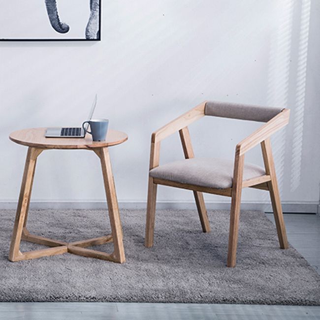 Traditional Solid Wood Dining Chair Linen Single Dining Arm Chair for Restaurant Clearhalo ' kitchen&dining_furn' 'Dining Chairs' 'Dining Tables & Seating' 'dining_chair' 'furn' 'furn_dining_chair' 'Furniture' 'furniture_dining_chair' 'Kitchen & Dining Furniture' 'kitchen' 1200x1200_4dc24a16-3d10-45bf-ac65-ee5e85297041