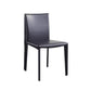 Eigentijdse eetkamerstoelen van kunstleer, armloze stoelen met metalen onderstel