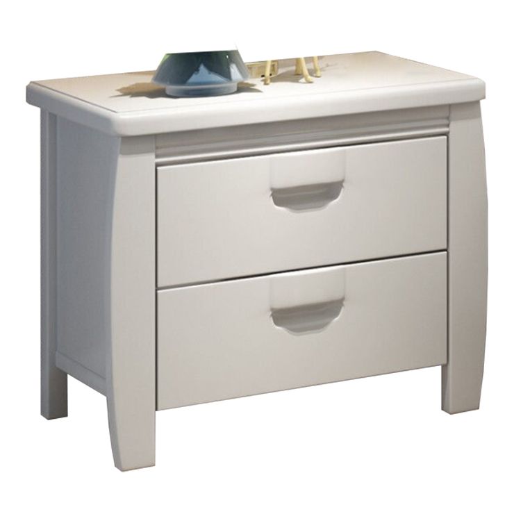 Tavolo da notte in legno massiccio moderno comodino minimalista con cassetti