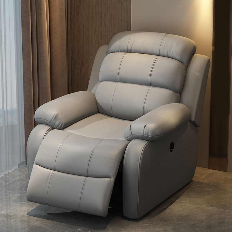 Solid Color Faux Leather Standard Recliner Metal Frame Recliner Chair Clearhalo 'Chairs & Seating' 'furn' 'furn_recliners' 'Furniture' 'Living Room Furniture' 'Recliners' 1200x1200_4dc52d46-dc48-4b75-aac8-1c17ffca28dc