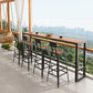 Set tavolo da bar in stile moderno Tavolo da bar rettangolare da 1/2/5 pezzi con sgabelli alti