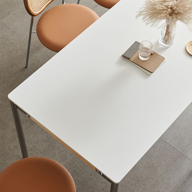 Sintered Stone Dining Table Set 1/4/5 Pcs Rectangle Dining Table with Armless Chairs Clearhalo 'Dining Room Sets' 'Dining Tables & Seating' 'dining_room_set' 'furn' 'furn_dining_room_set' 'Furniture' 'Kitchen & Dining Furniture' 1200x1200_4dca62be-bd97-49f2-b6e6-128a8f09174a