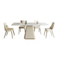 Minimalist Sintered Stone Dining Set for 4/6 Table Set of Metal Gold Base and PU Leather Chairs Clearhalo 'Dining Room Sets' 'Dining Tables & Seating' 'dining_room_set' 'furn' 'furn_dining_room_set' 'Furniture' 'furniture_dining_room_set' 'Kitchen & Dining Furniture' 'kitchen&dining_furn' 'kitchen' 1200x1200_4dcb4b33-a00f-4c7f-9e83-ba7fb03b1b8d