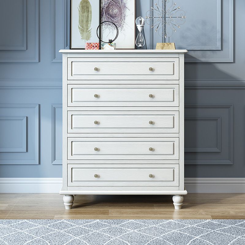 Contemporary Solid Wood Accent Chest with 5 Drawers and Wooden Legs Clearhalo 'Cabinets & Chests' 'cabinets_chests' 'furn' 'furn_cabinets_chests' 'Furniture' 'Living Room Furniture' 1200x1200_4dcc8614-32b2-4e48-8d51-6953b6cab294