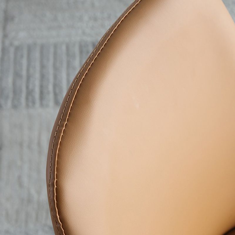 Contemporary Style Leather Chair Armless Parsons Chair with Metal Legs for Kitchen Clearhalo ' kitchen&dining_furn' 'Dining Chairs' 'Dining Tables & Seating' 'dining_chair' 'furn' 'furn_dining_chair' 'Furniture' 'furniture_dining_chair' 'Kitchen & Dining Furniture' 'kitchen' 1200x1200_4dce5347-875e-4328-9acb-9abf72f5acc6