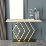 Tavolo da divano di divano console in marmo contemporaneo tavolo da ferro rettangolare per sala