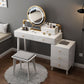 Modern Style Rubber Wood Vanity Table with 6 Drawers Dressing Table