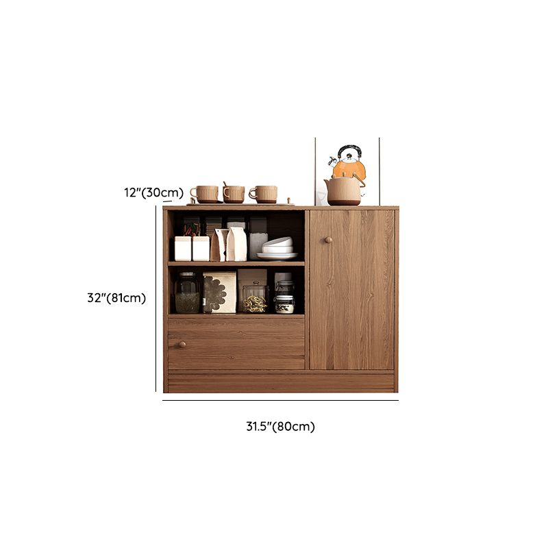 Modern Style Dining Server Engineered Wood Server with Open Storage Clearhalo 'buffet_sideboard' 'Buffets & Sideboards' 'furn' 'furn_buffet_sideboard' 'Furniture' 'Kitchen & Dining Furniture' 1200x1200_4dd19a79-7a6a-4e57-8f0f-770aeecc63ea