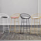Glam Bucket Upholstered Bar Stools Footrest Low Back Bar and Counter Stool