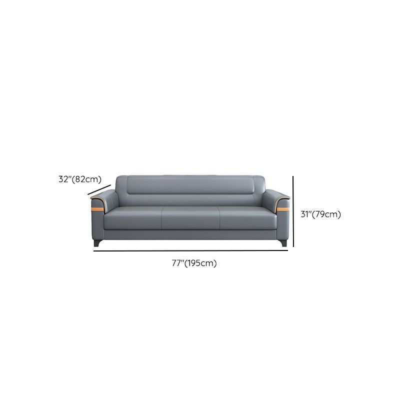32" Wide Contemporary Sofa Leather Gray Seating for Living Room Clearhalo 'furn' 'furn_sofas' 'Furniture' 'Living Room Furniture' 'Sofa' 'sofas' 1200x1200_4dd30cc3-aae4-4a13-8184-f8c19c485b3e