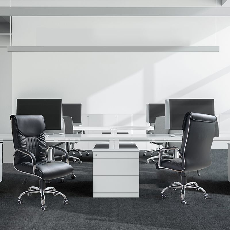 Sedia da ufficio in ecopelle Sedia da ufficio moderna con meccanismo di inclinazione regolabile