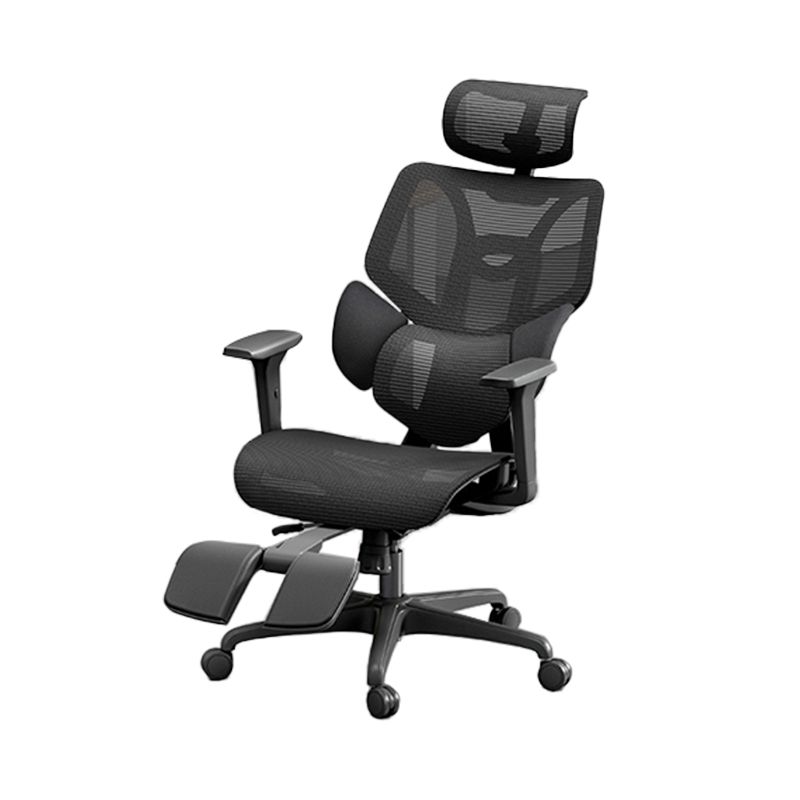 Adjustable Arm Office Chair Modernism Black Desk Chair with Wheels Clearhalo 'furn' 'furn_office_chair' 'Furniture' 'Office Chairs' 'Office Furniture' 'office_chair' 1200x1200_4dd5bd51-6639-45e0-81f8-a5e0ae68d45e