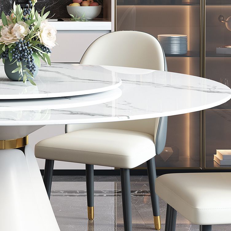 Traditional Luxury Round Dining Table Pedestal Dining Room Collection with Turntable Clearhalo ' dining_table' 'Dining Tables & Seating' 'Dining Tables' 'furn' 'furn_dining_table' 'Furniture' 'furniture_dining_table' 'Kitchen & Dining Furniture' 'kitchen&dining_furn' 'kitchen' 'kitchen_dining_table' 1200x1200_4dd9f3d6-c80b-4f1d-9702-4cac6fb46ee4