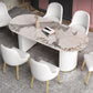Metal Modern Oval Dining Table Sintered Stone Indoor Table for Dining Room and Kitchen Clearhalo ' dining_table' 'Dining Tables & Seating' 'Dining Tables' 'furn' 'furn_dining_table' 'Furniture' 'furniture_dining_table' 'Kitchen & Dining Furniture' 'kitchen&dining_furn' 'kitchen' 'kitchen_dining_table' 1200x1200_4ddb4e1d-654a-4df3-8712-e52250ee2d0e