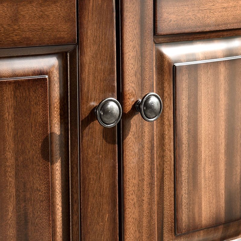 Half Moon Shape Contemporary Console Table Brown Wood Console Sofa Table