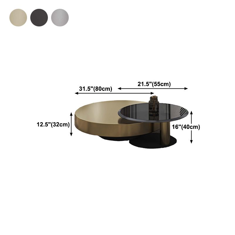 Square Block Base Design Cocktail Table Grey/black Stainless Steel/Glass Coffee Table Clearhalo 'Coffee & Accent Tables' 'Coffee Tables' 'coffee_tables' 'furn' 'furn_coffee_tables' 'Furniture' 'furniture_coffee_tables' 'Living Room Furniture' 1200x1200_4ddb7e84-49b4-430a-8b01-37b0f4cd043e