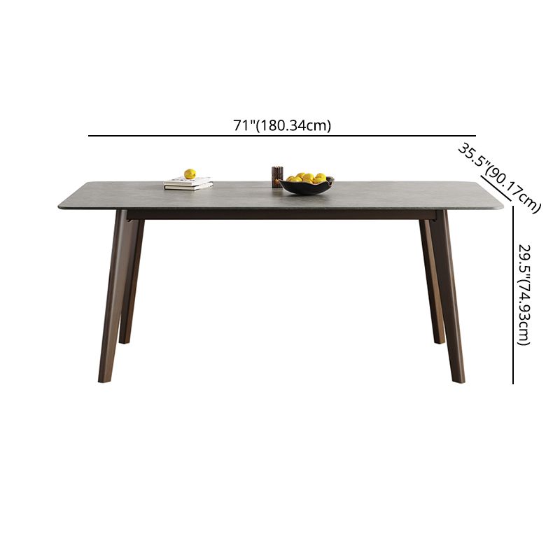Contemporary Sintered Stone Top Standard Dining Set Rectangle Gray Dining Set for Kitchen Clearhalo 'Dining Room Sets' 'Dining Tables & Seating' 'dining_room_set' 'furn' 'furn_dining_room_set' 'Furniture' 'furniture_dining_room_set' 'Kitchen & Dining Furniture' 'kitchen&dining_furn' 'kitchen' 1200x1200_4ddc0277-1878-4082-80f6-8ca0704985f5