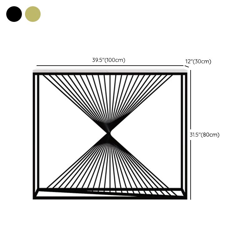 Marble Modern Console Table 11.81-inch Wide Rectangle Accent Table Clearhalo 'Console Tables' 'console_tables' 'Entry & Mudroom Furniture' 'furn' 'furn_console_tables' 'Furniture' 1200x1200_4ddc35ad-289f-4e0a-b2ef-92d76b985be2