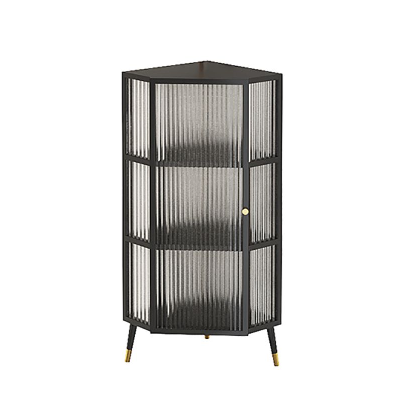 Modern Style Kitchen Server Glass Door Metal Frame Dining Server for Living Room Clearhalo 'buffet_sideboard' 'Buffets & Sideboards' 'furn' 'furn_buffet_sideboard' 'Furniture' 'furniture_buffet_sideboard' 'Kitchen & Dining Furniture' 1200x1200_4dde61c3-c689-45cc-9cb0-3df0aa16ca0f