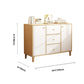 Modern Style Sideboard Wooden Dining Server with Drawers and Doors