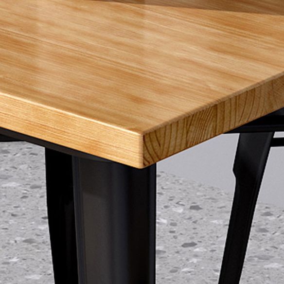 Industrial Style Solid Wood Dining Set with Fixed Table and 4 Legs Base for Home Use Clearhalo 'Dining Room Sets' 'Dining Tables & Seating' 'dining_room_set' 'furn' 'furn_dining_room_set' 'Furniture' 'furniture_dining_room_set' 'Kitchen & Dining Furniture' 'kitchen&dining_furn' 'kitchen' 1200x1200_4ddf3a16-cb6a-485b-9f5c-7a27c8d194c5