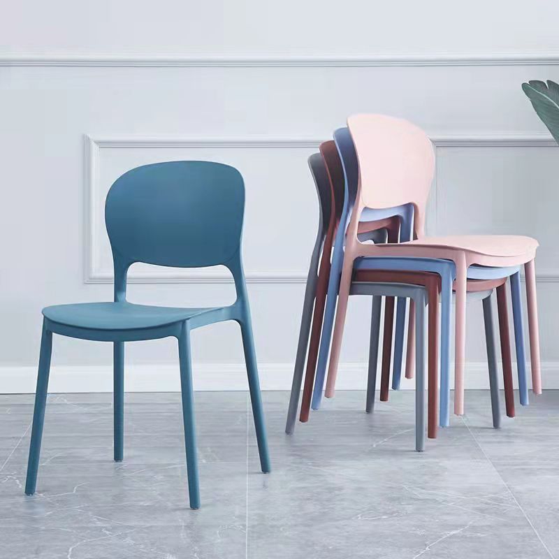 Scandinavian Restaurant Stacking Side Chair Matte Finish Plastic Dining Chair Clearhalo 'Dining Chairs' 'Dining Tables & Seating' 'dining_chair' 'furn' 'furn_dining_chair' 'Furniture' 'Kitchen & Dining Furniture' 1200x1200_4ddf8599-64d0-4420-9457-7996d37819be