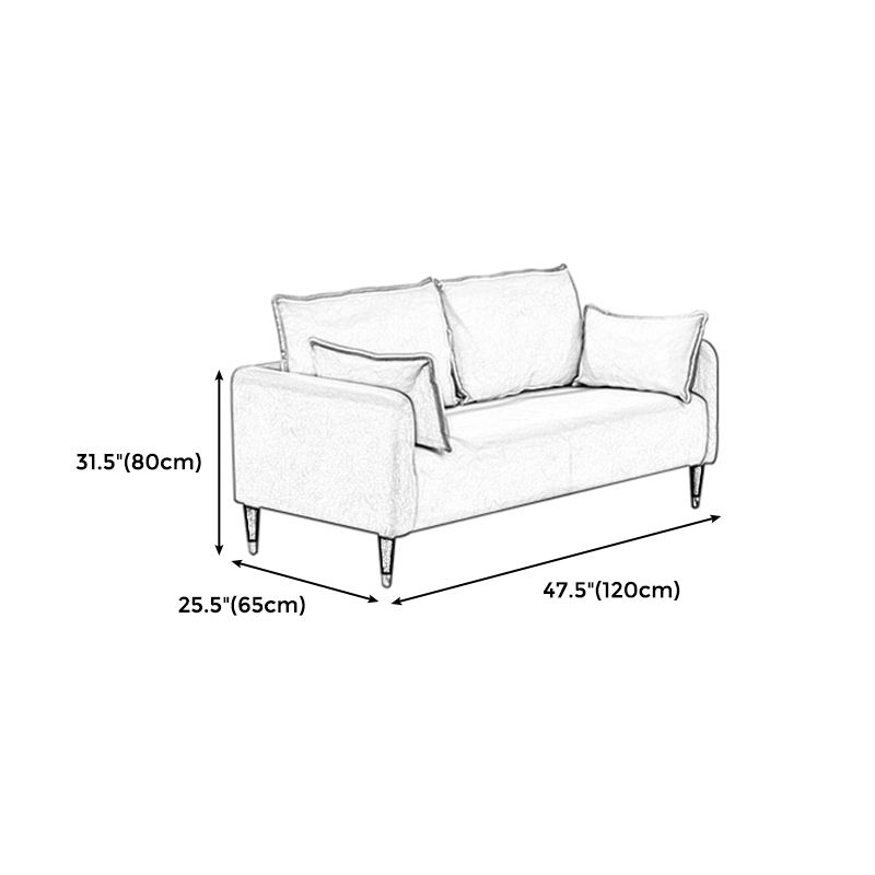 29.92" H Faux Leather Square Arm Modern Sofa with 2 Pillows for Living Room, Apartment Clearhalo 'furn' 'furn_sofas' 'Furniture' 'furniture_sofas' 'kitchen' 'kitchen_sofas' 'Living Room Furniture' 'Sofa' 'sofas' 1200x1200_4de057df-faf8-4f14-a3ea-7b4f04dc4404