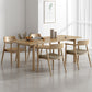 Eigentijdse vaste houten eettafel natuurlijke rechthoektafel met 4 poten