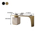 Glam Office Desk Peninsula Schreibtisch mit Chrommetallbasis