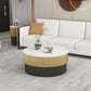 Piédestal glamour de table basse ronde en ardoise sans table basse simple pénible