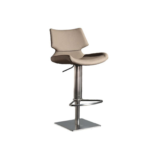 Armless Bar Stools Adjustable Height Dining Stools with Metal Base