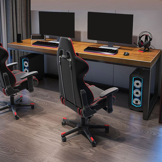 Home Wood Solid Rectangular Writing Desk Industrial Gaming Bureau