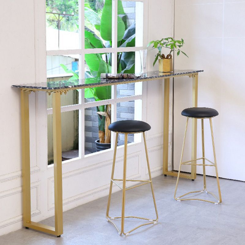 Contemporary Bar and Counter Stool Backless Stool with Metal Base Clearhalo 'Bar Furniture' 'Bar Stools' 'bar_stools' 'furn' 'furn_bar_stools' 'Furniture' 'furniture_bar_stools' 'Kitchen & Dining Furniture' 1200x1200_4de3a489-f453-4a58-bd39-725a81c8c32d