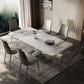 Medieval Modern Stone Dinette Table Rectangle Table for Dining Room Clearhalo 'Dining Tables & Seating' 'Dining Tables' 'dining_table' 'furn' 'furn_dining_table' 'Furniture' 'Kitchen & Dining Furniture' 1200x1200_4de6bee4-3606-4948-9bbf-b3c4db1ae3b4