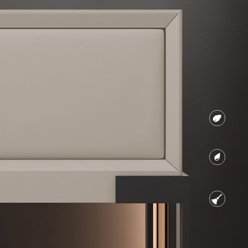 Leather Sled Nightstand 20" Tall Leather Night Table with 1 Drawer Clearhalo 'Bedroom Furniture' 'furn' 'furn_night_stand' 'Furniture' 'night_stand' 'Nightstands' 1200x1200_4de73eee-7f5b-4fcd-88a0-e93856a538a1