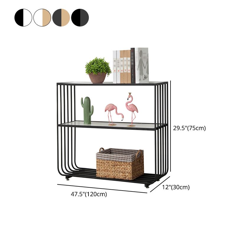 Glam Style Shelf Bookcase Open Back Bookcase for Office and Study Room Clearhalo 'Bookcases' 'furn' 'furn_bookcases' 'Furniture' 'furniture_bookcases' 'kitchen' 'kitchen_bookcases' 'Living Room Furniture' 'Office Furniture' 1200x1200_4de76a5a-ab99-4dae-8c89-57ea0c190bbe