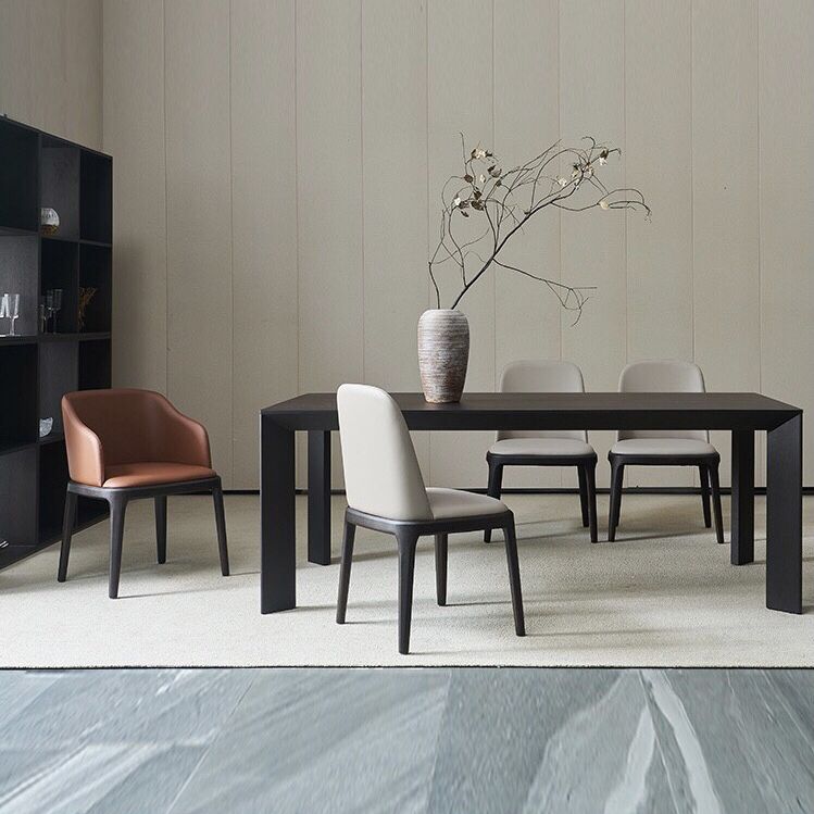 Modern Pine Wood Table for Restaurant Rectangle Black Dining Table with 4 Legs Clearhalo 'Dining Tables & Seating' 'Dining Tables' 'dining_table' 'furn' 'furn_dining_table' 'Furniture' 'furniture_dining_table' 'Kitchen & Dining Furniture' 'kitchen' 'kitchen_dining_table' 1200x1200_4de882ef-a1b5-4f03-b0c4-2d50ca01f668