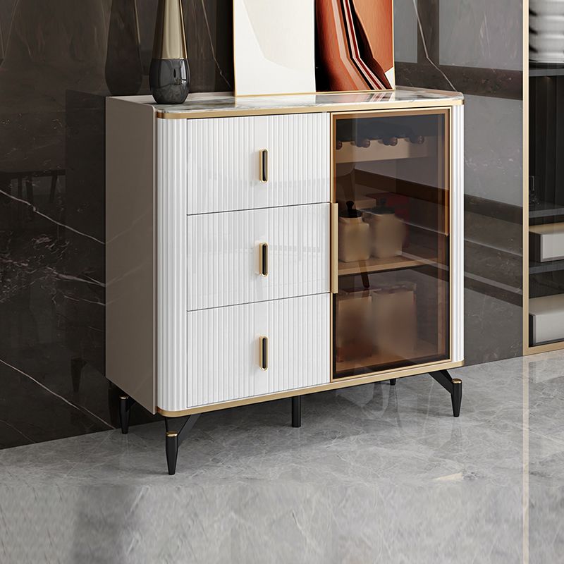 Armadio da pranzo per porte in vetro di altezza da 38 pollici per cucina