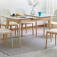 Rectangle Extendable Stone Dining Site Table Traditional Luxury Dinette Table with 4-foot Clearhalo ' dining_table' 'Dining Tables & Seating' 'Dining Tables' 'furn' 'furn_dining_table' 'Furniture' 'furniture_dining_table' 'Kitchen & Dining Furniture' 'kitchen&dining_furn' 'kitchen' 'kitchen_dining_table' 1200x1200_4de9268b-f36c-48ca-827b-8a04f0041daa
