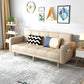 Beige Contemporary Biscuit Back Sofa 25.6"High Square Arm Sofa Clearhalo 'furn' 'furn_sofas' 'Furniture' 'furniture_sofas' 'kitchen' 'kitchen_sofas' 'Living Room Furniture' 'Sofa' 'sofas' 1200x1200_4dea8c9d-5f38-4d2b-9ec3-ee04dbda4fa1