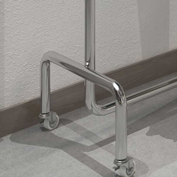 Kit di ingresso in acciaio in acciaio argento semplice per pavimenti per appendiabiti appendiabiti