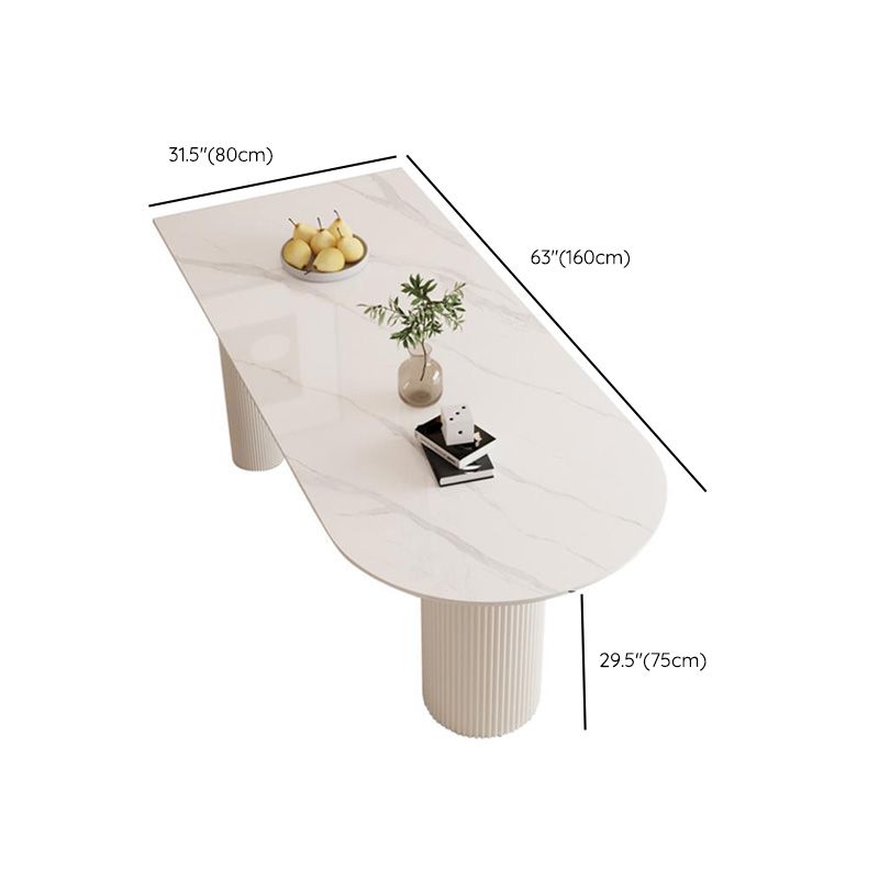 Modern Dining Table Sintered Stone Table with Wood Legs for Home Use Clearhalo 'Dining Tables & Seating' 'Dining Tables' 'dining_table' 'furn' 'furn_dining_table' 'Furniture' 'Kitchen & Dining Furniture' 1200x1200_4ded1f7b-7834-40a0-abdc-1ab158de9331