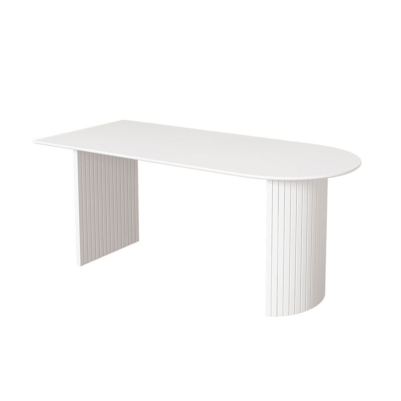 Contemporary Half-Circle Office Desk White Writing Desk for Home Clearhalo 'furn' 'furn_office_desk' 'Furniture' 'Office Desks' 'Office Furniture' 'office_desk' 1200x1200_4dedc43b-9380-41fa-9e43-f4b5aa043a89