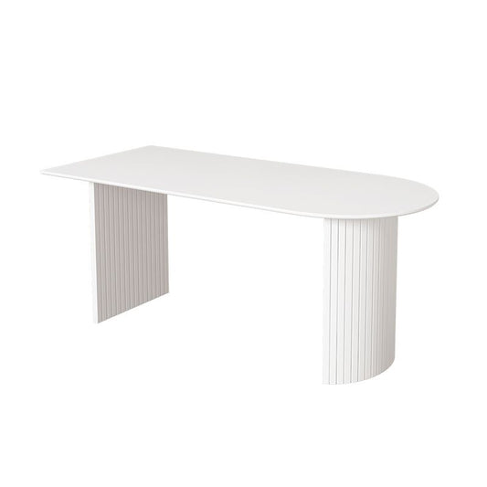Contemporary Half-Circle Office Desk White Writing Desk for Home Clearhalo 'furn' 'furn_office_desk' 'Furniture' 'Office Desks' 'Office Furniture' 'office_desk' 1200x1200_4dedc43b-9380-41fa-9e43-f4b5aa043a89