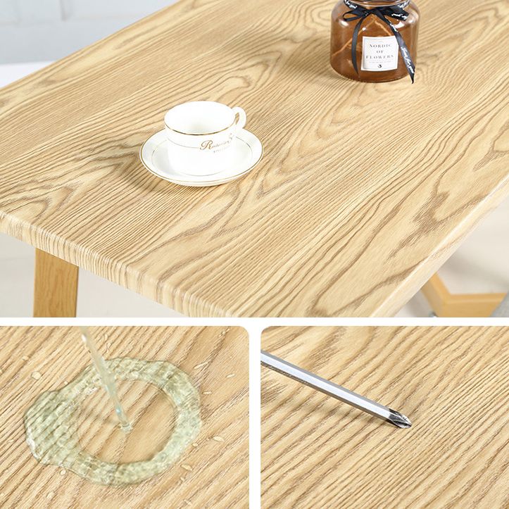 Simple Home Wood Dining Table Rectangle Shape Dining Table with Wood Pedestal Base Clearhalo ' dining_table' 'Dining Tables & Seating' 'Dining Tables' 'furn' 'furn_dining_table' 'Furniture' 'furniture_dining_table' 'Kitchen & Dining Furniture' 'kitchen&dining_furn' 'kitchen' 'kitchen_dining_table' 1200x1200_4df189cb-ccba-4d04-8019-b55efb25c38b