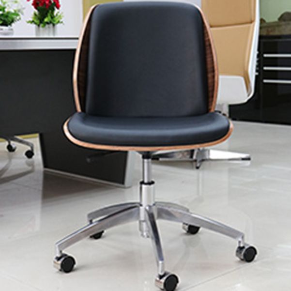 Armless Conference Chair with Chrome Frame Modern Leather Office Chair Clearhalo 'furn' 'furn_office_chair' 'Furniture' 'Office Chairs' 'Office Furniture' 'office_chair' 1200x1200_4df1c11d-7645-401b-936a-529ae9a88f0d