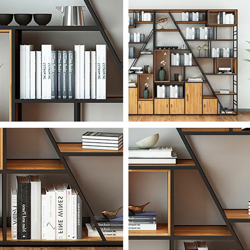 Open Back Bookshelf Industrial Style Bookcase for Home Office Clearhalo 'Bookcases' 'furn' 'furn_bookcases' 'Furniture' 'furniture_bookcases' 'kitchen' 'kitchen_bookcases' 'Living Room Furniture' 'Office Furniture' 1200x1200_4df3283f-1b64-4d64-9a82-a967a9503a91