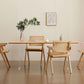 Mesa de comedor rectangular con pedestal doble, mesa de madera moderna para cocina